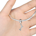 Silver Dog Bone Charm for DIY