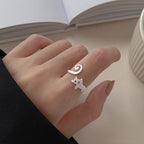 Cute Frosted Kitten Ring for Girls