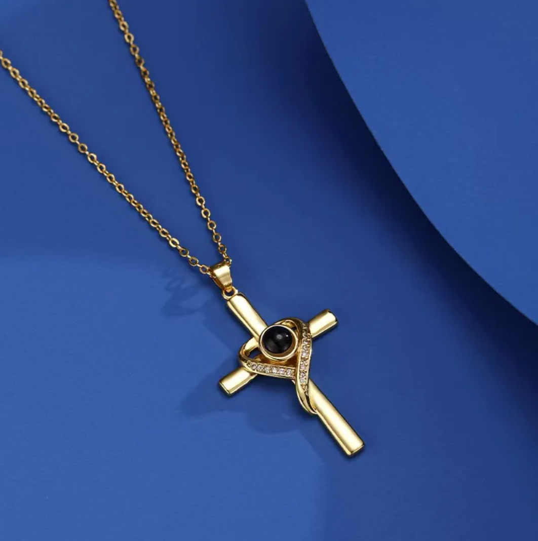 I Love You Projection Cross Pendant