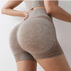 Women's High-Waist Stretch Yoga Shorts, Quick Dry, Anti-Slip, Fitness & Sports