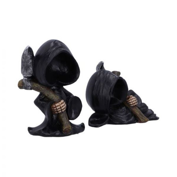 Black Standing Scythe Death God Resin Home Decor Ornament | Home Decor