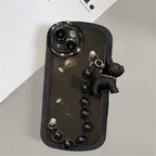 Transparent Black Dog Bracelet Phone Case