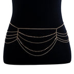 Gold Tassel Waist Body Chain