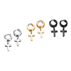 Stainless Steel Cross Earrings - Multiple Styles Available