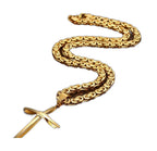 Christ Chain - 18k Gold-Plated with Double Cross Pendant | Christian Jewelry
