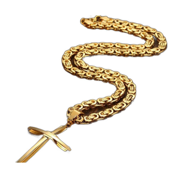 Christ Chain - 18k Gold-Plated with Double Cross Pendant | Christian Jewelry
