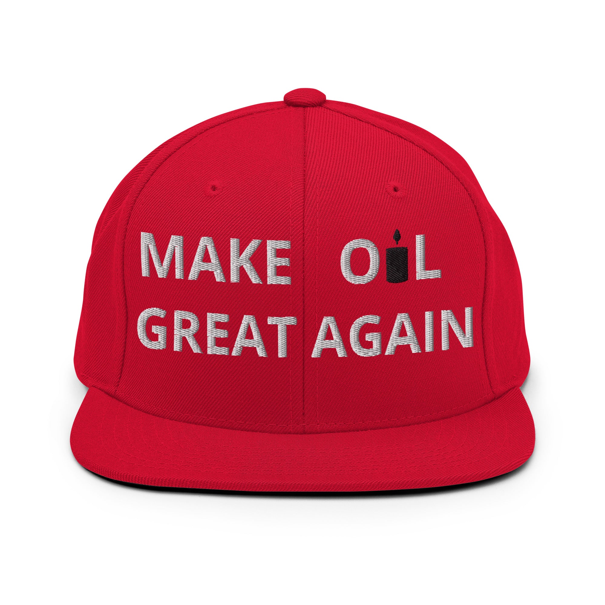 MAKE OIL GREAT AGAIN Satire Hat - Front View