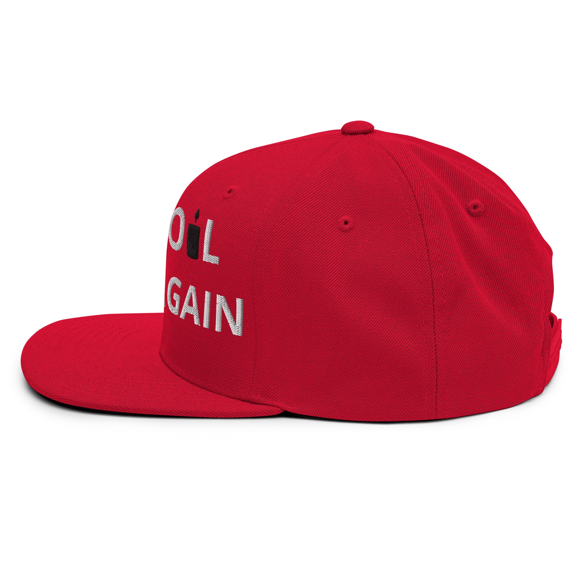MAKE OIL GREAT AGAIN Satire Hat - Back View