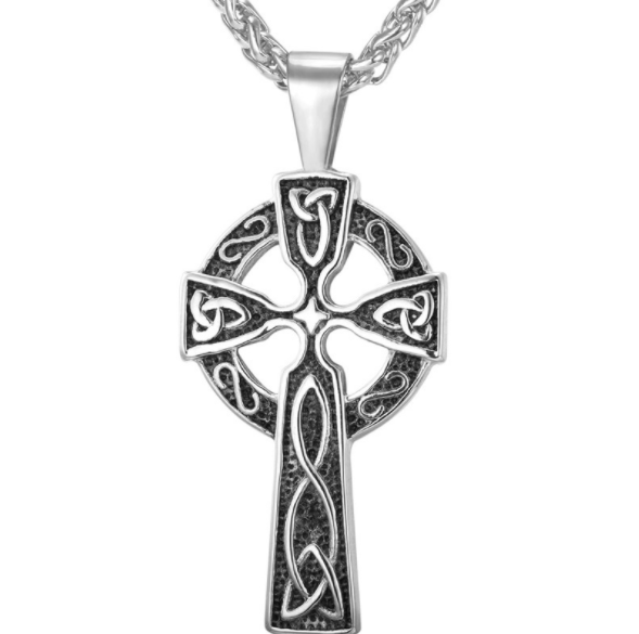 Titanium Steel Cross Pendant with Vintage Necklace | Christian Jewelry