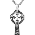 Titanium Steel Cross Pendant with Vintage Necklace | Christian Jewelry