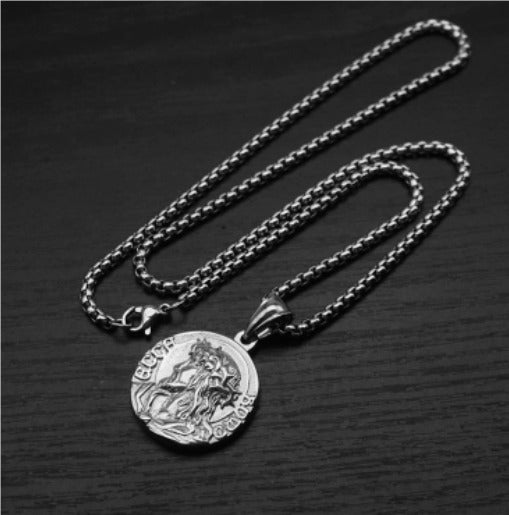 Titanium Steel Jesus Pendant Necklace