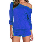 2020 Women's Sexy Off-Shoulder Jumpsuit with Shorts