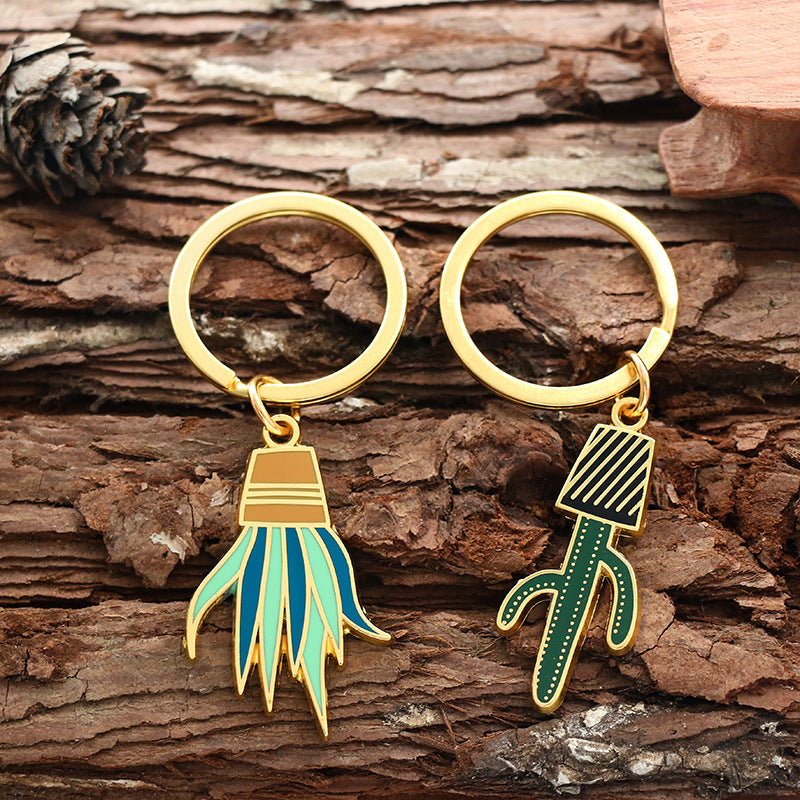 Cactus Plant Keychain and Keyring Accessory | Accessory