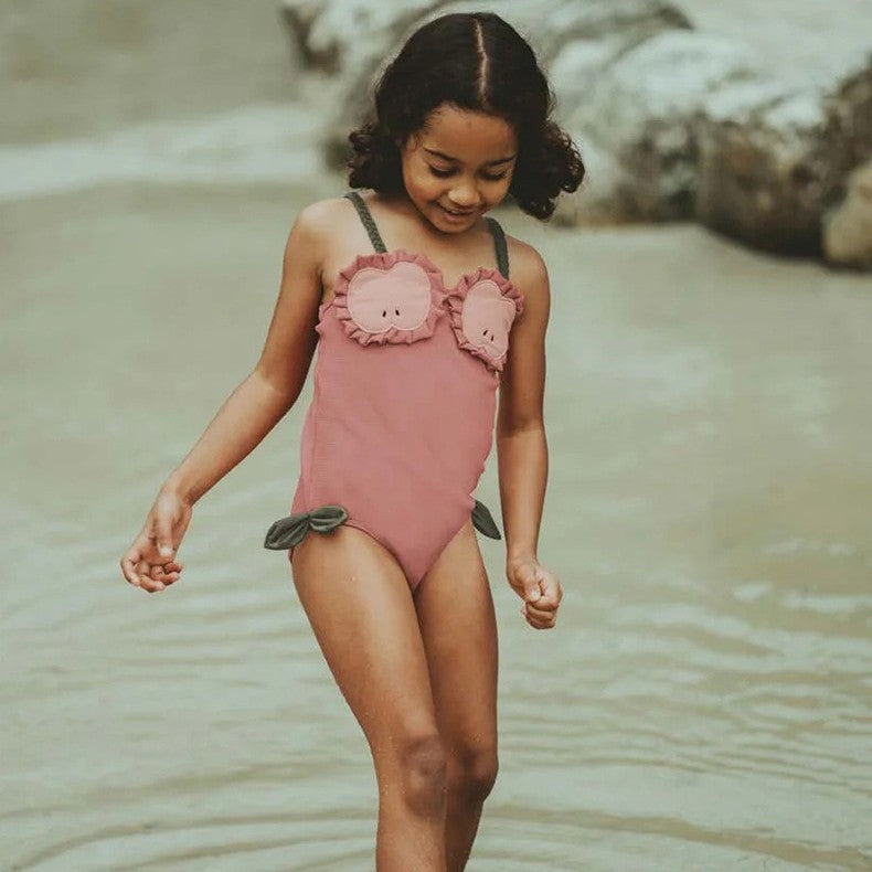 Girls' Watermelon Fruit One-Piece Swimsuit