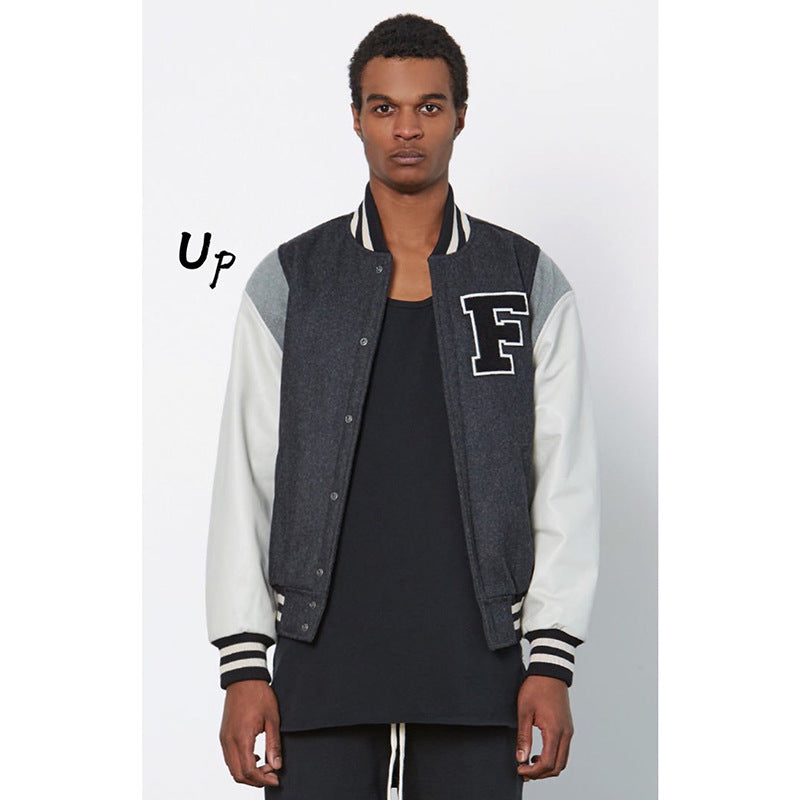 Fear Of God FOG Essentials Wool Sleeve Baseball Jacket
