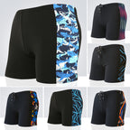 Men's Two-Tone Swim Boxer Trunks