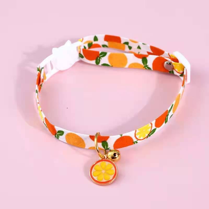 Cat Daisy Bow Necklace with Cowboy Bells for Cats