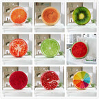 3D Printed Round Fruit Cushion - Decorative Throw Pillow