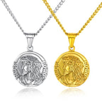 Titanium Steel Jesus Pendant Necklace