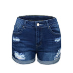 Vintage High-Waisted Ripped Denim Shorts for Women