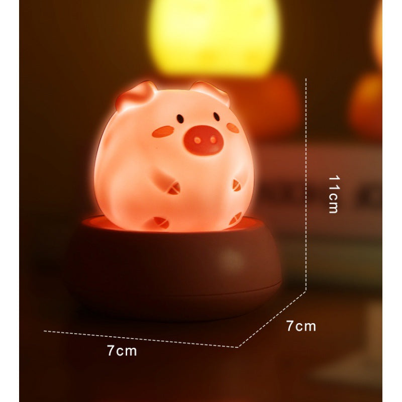 Voice-Controlled Cartoon Night Light for Kids - Silicone LED Lamp