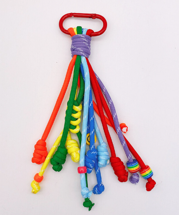 Colorful Braided Rope Keychain | Accessory
