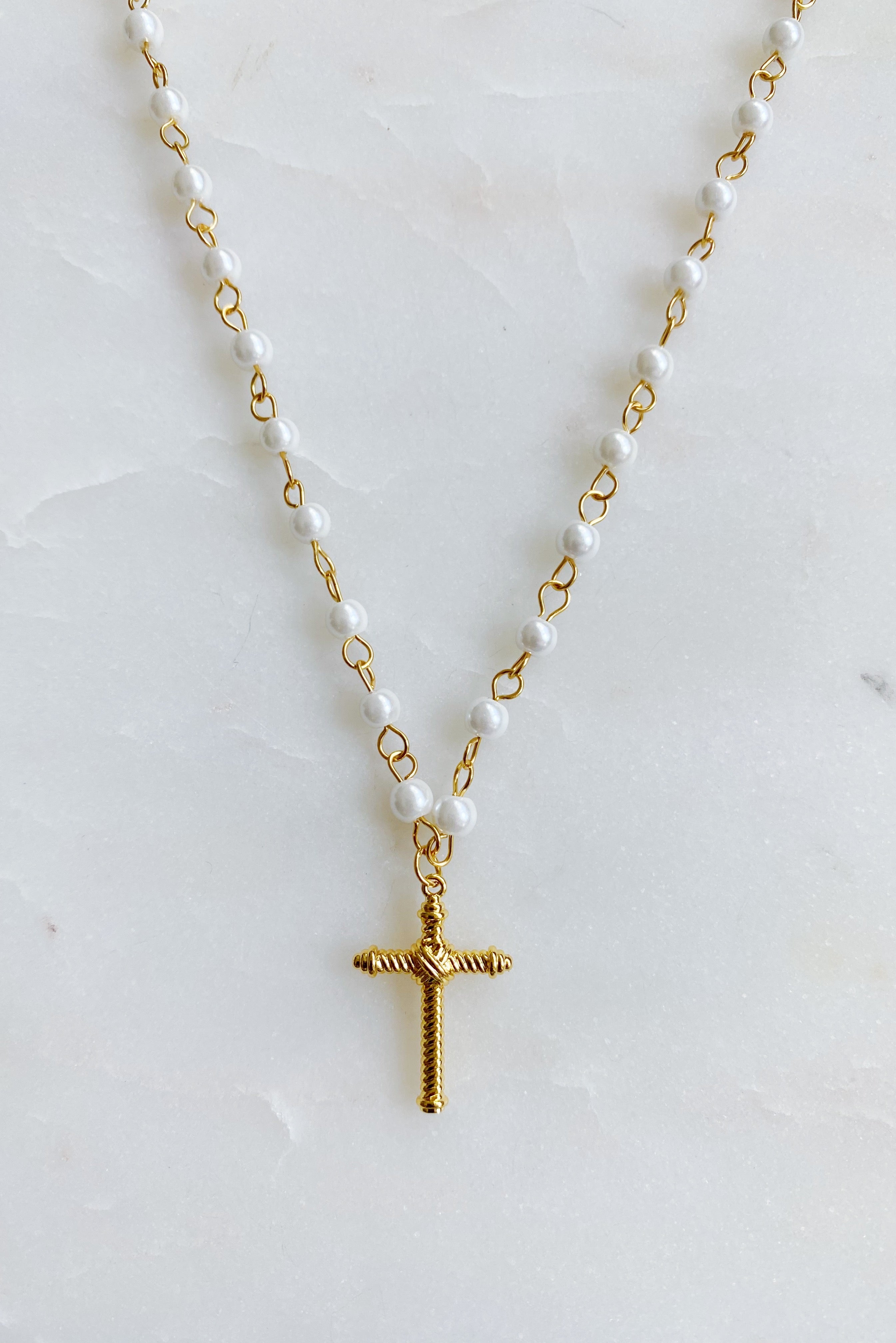 Cabled Cross Pendant Necklace | Christian Jewelry