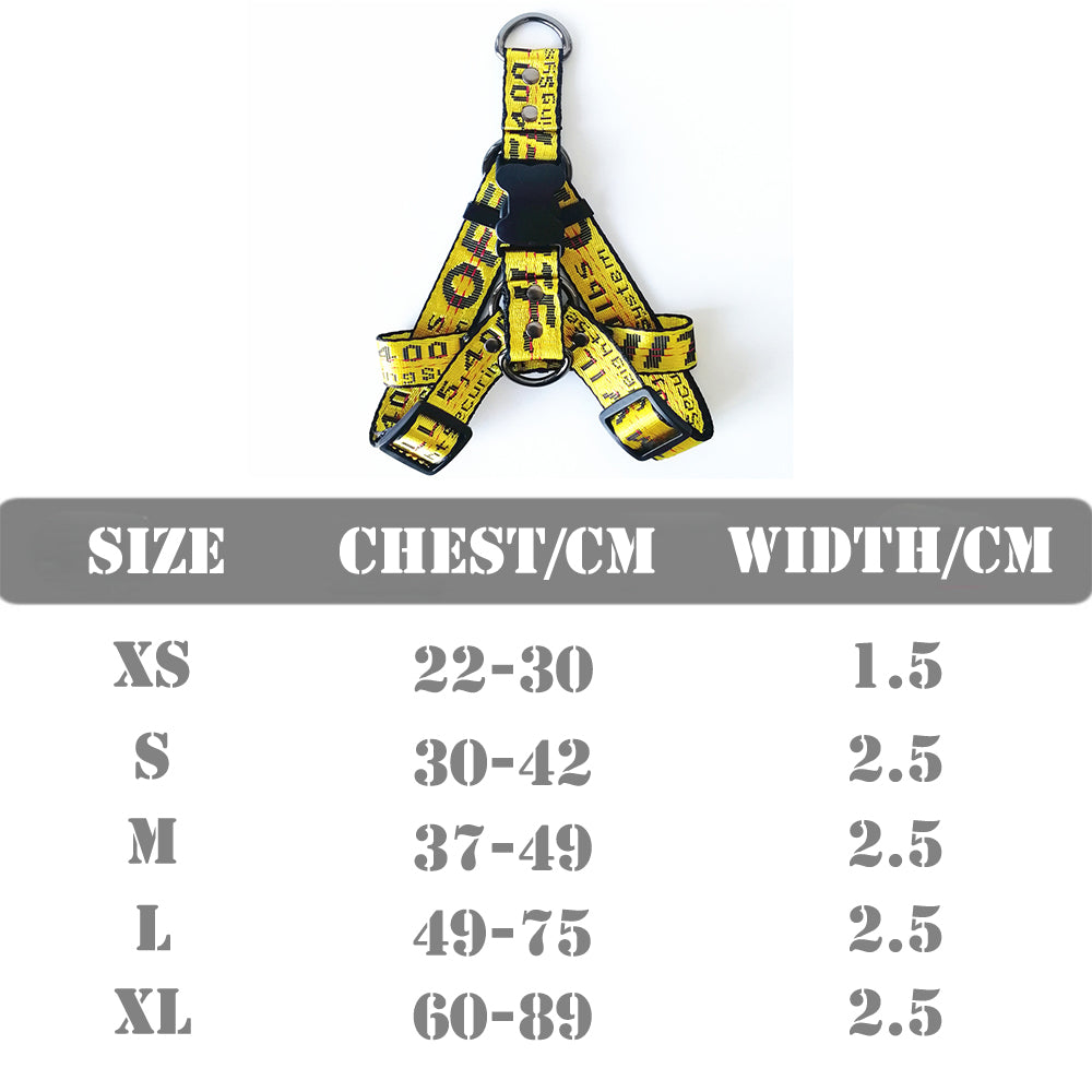 Gold Chain Nylon Dog Collar and Leash Set for Pets