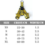 Gold Chain Nylon Dog Collar and Leash Set for Pets