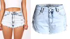 High-Waisted Light Wash Distressed Denim Shorts for Women