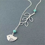 TURQUOISE SPRING Beautiful Bird Lariat Necklace | Jewelry