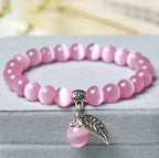 Handmade Cat's Eye Stone Crystal Bracelet