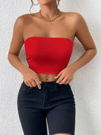 Sexy Strap Tube Crop Top