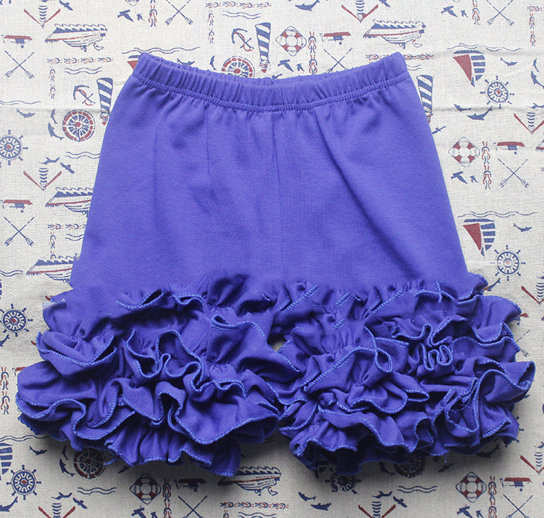 2019 Kids Cotton Ruffle Hem Shorts for Girls