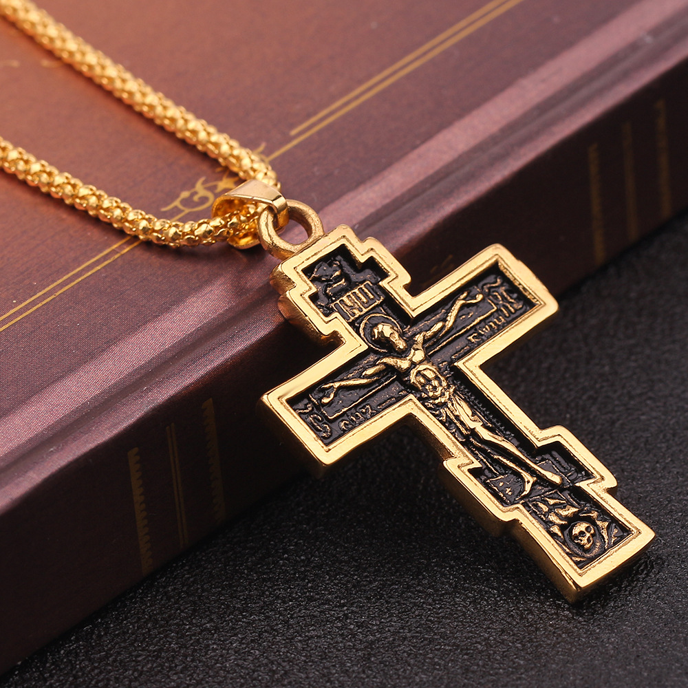 Cross Jesus Pendant Necklace - Christian Faith Jewelry