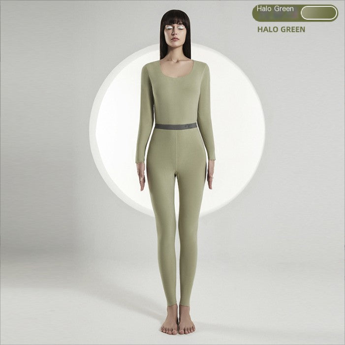 Women's Thermal Underwear Set - Long-Sleeved Fleece Trousers