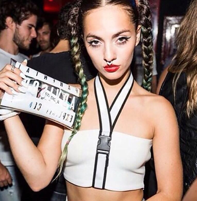 Cropped Tube Top with Harness Straps
