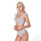 Polka Dot Ruffle Bikini Set