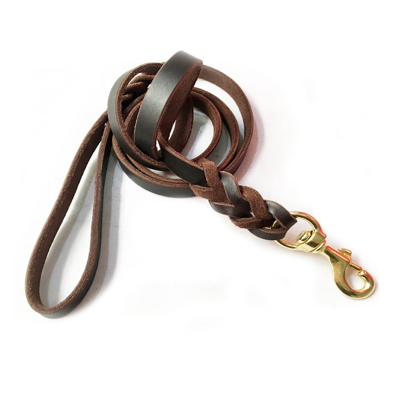 Leather Dog Chain for German Shepherd Training (2m)