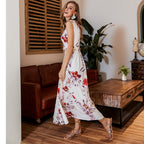 Bohemian Floral Maxi Beach Dress