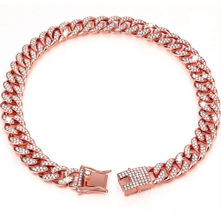 Hip Hop Dog Collar Necklace