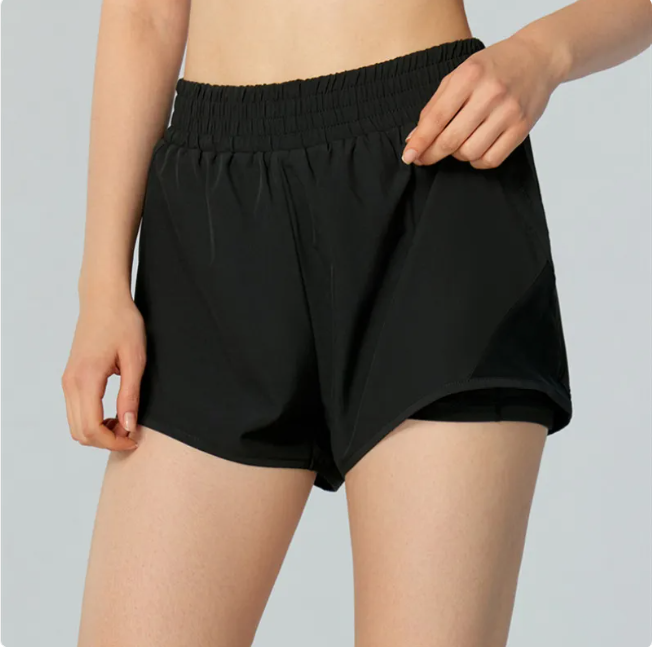 Women's Mesh Panel Sports Shorts – Yoga Fitness Running Training Activewear