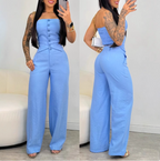 Women’s Tube Top Vest and Wide Leg Pants Set