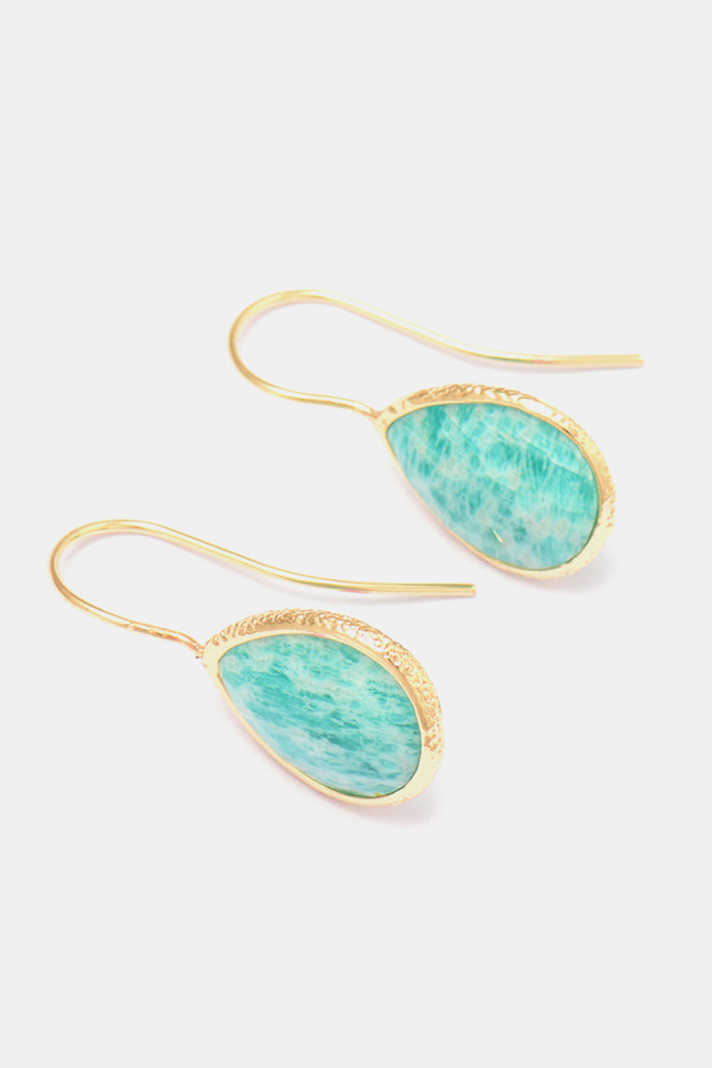 Handmade Stone Teardrop Earrings