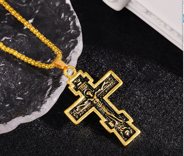 Cross Jesus Pendant Necklace - Christian Faith Jewelry