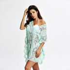 Women's White Lace Crochet Beach Cover-Up Dress