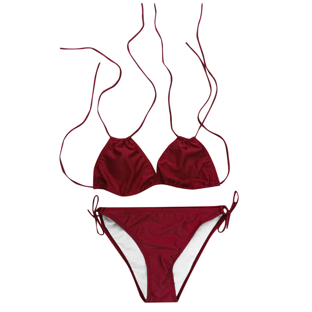 2019 Trendy Plus Size Halter Bikini Swimsuit for Women