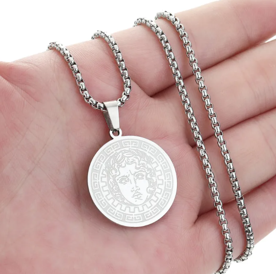 Stainless Steel Apollo Sun God Gold-Plated Pendant Necklace | Jewelry