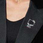 Cute Cat Brooch Fashion Accessory with Pin Coat