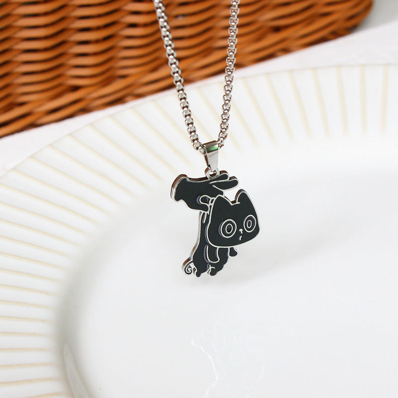 Cat a Box Necklace - Creative Black Cat Pendant | Jewelry